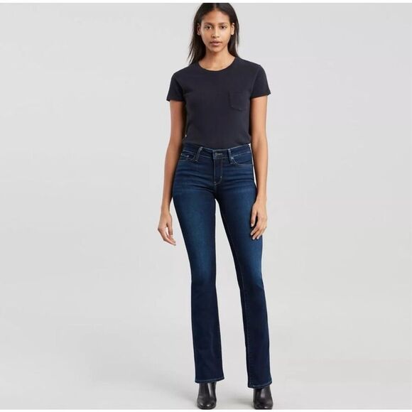 Levi's Denim - Levi’s classic bootcut denim jeans mid rise dark wash blue denim women’s 26